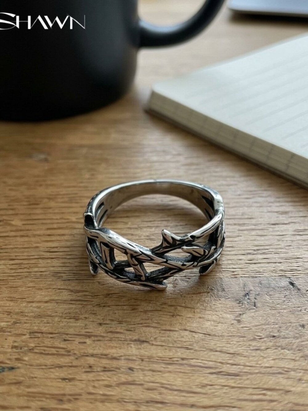 Mens Crown of Thorns Gothic Ring